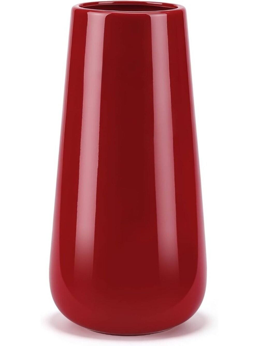 Gradient Red Ceramic Cute Flower Vase For Pampas Grass Living Room Office Decor